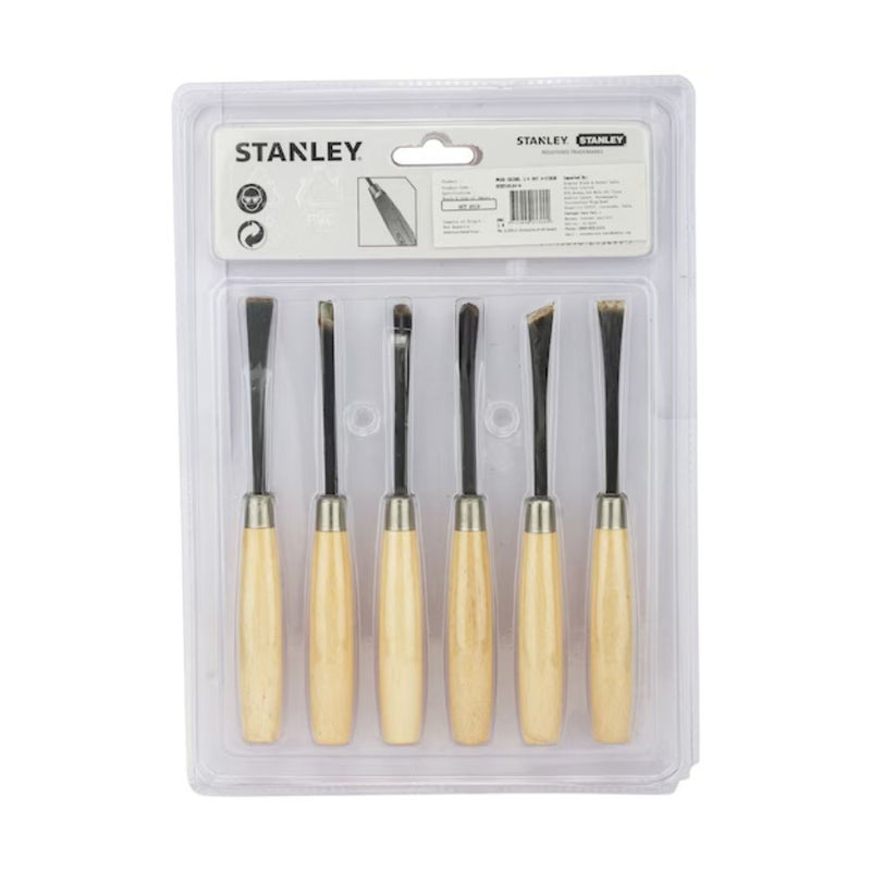 Stanley Chisel Set Wood 1/4" 6 Pieces