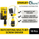 Stanley Ratcheting Multi-Bit Screwdriver 10 Pcs STHT68010-8