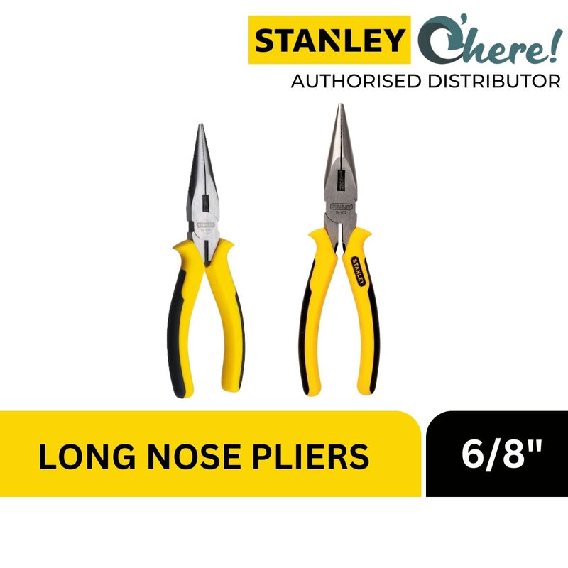 Stanley Dynagrip Long Nose Pliers, 6/8 Inches