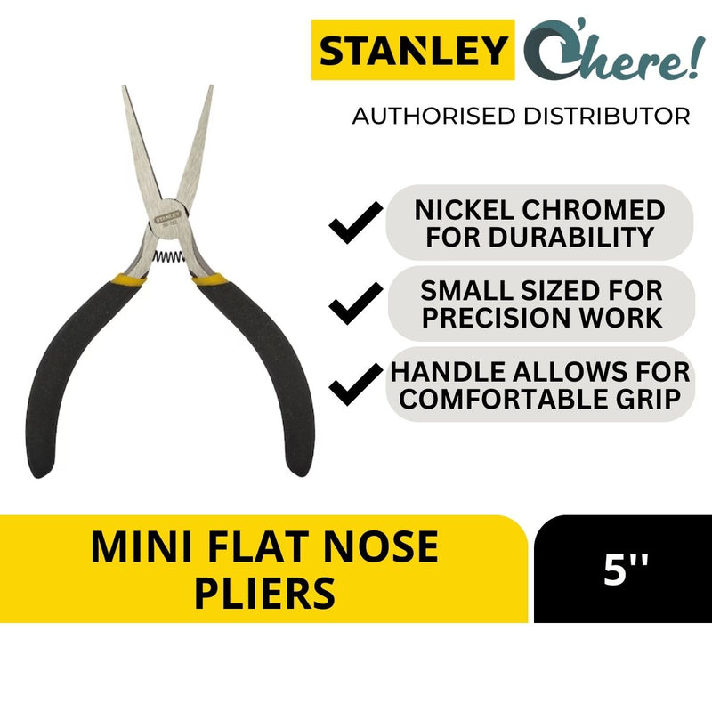 Stanley Mini Flat Nose Pliers, 5 Inches