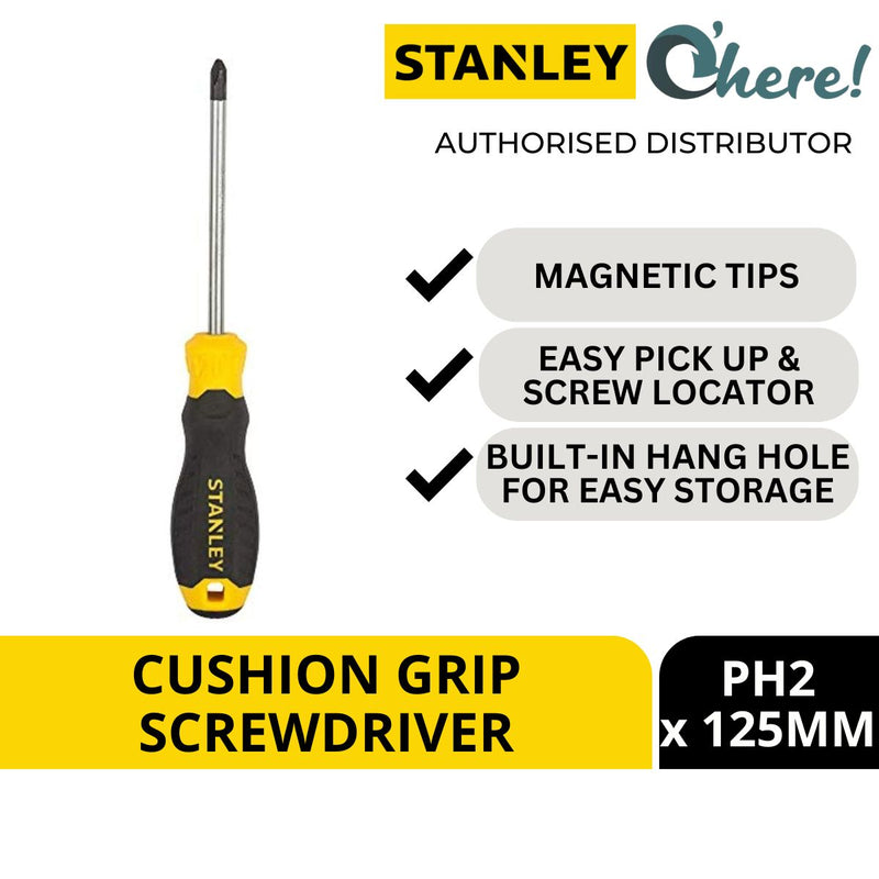 Stanley Cushion Grip Philips Screwdriver PH2 x 125MM