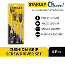 Stanley Cushion Grip Screwdriver Set of 4, STMT66671