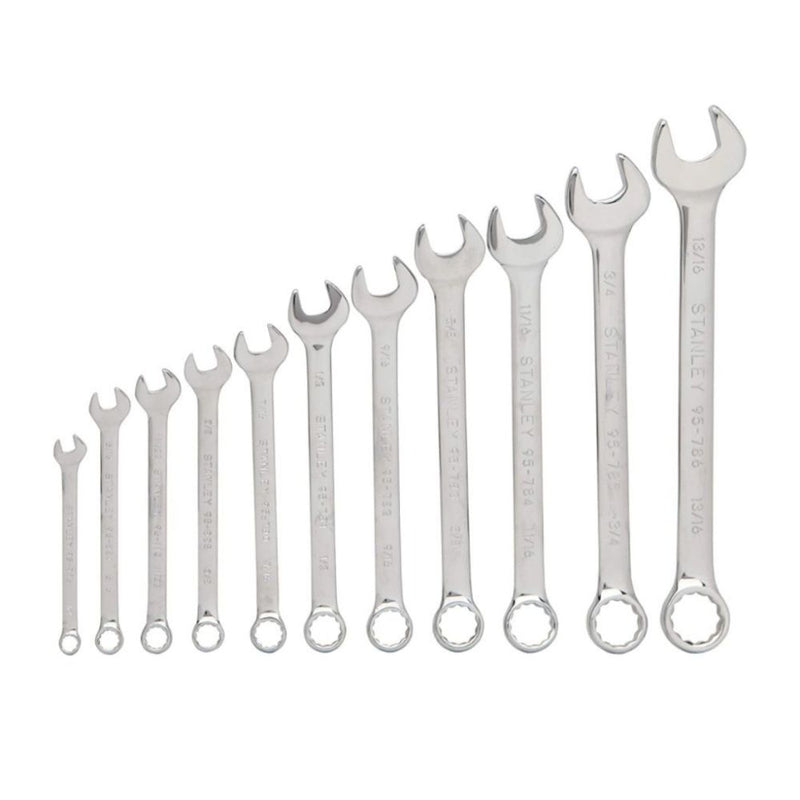 Stanley Combination Wrench Pouch Set Metric Black 11 Pcs, 8-24mm