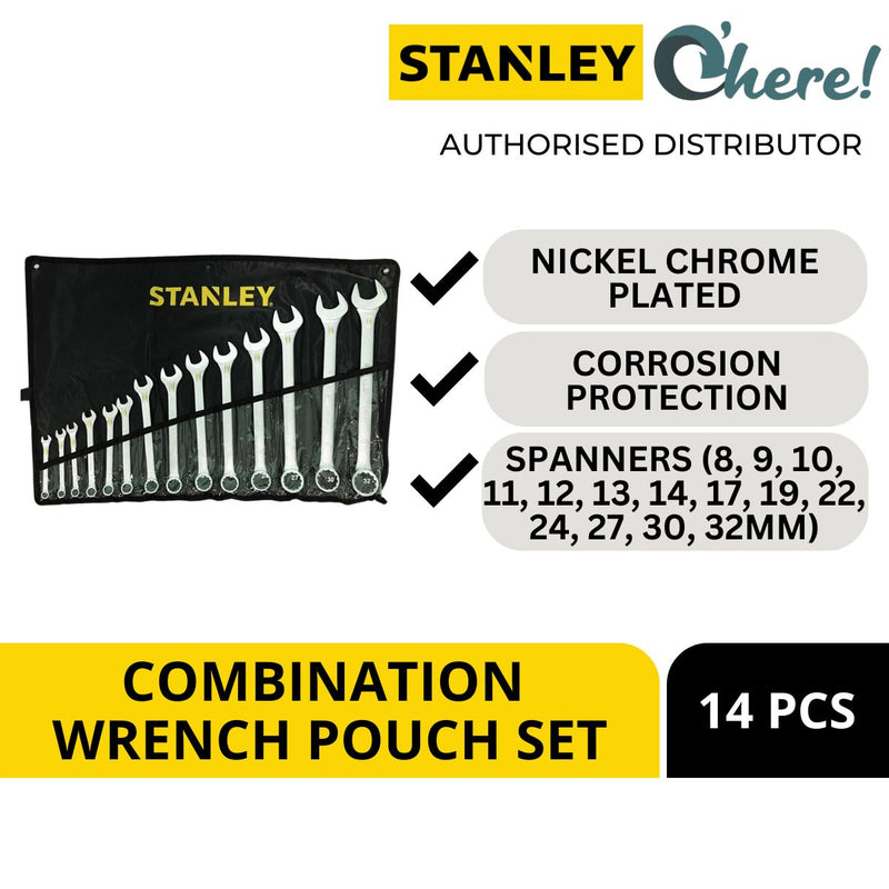 Stanley 14 Pcs Combination Wrench Set 8 To 32mm, STMT80944-8