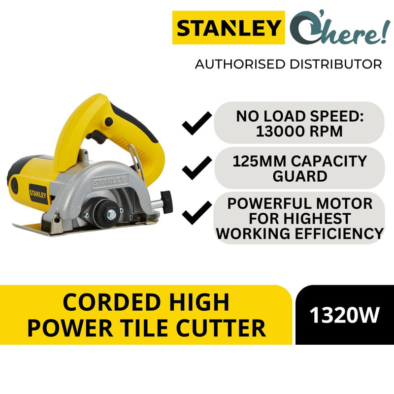 Stanley 125mm 1320W Corded High Power Tile Cutter Machine STSP125-XD