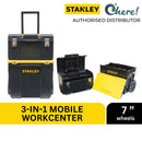 Stanley 3-in-1 Mobile Work Center Portable Storage For DIY Tools STST18613