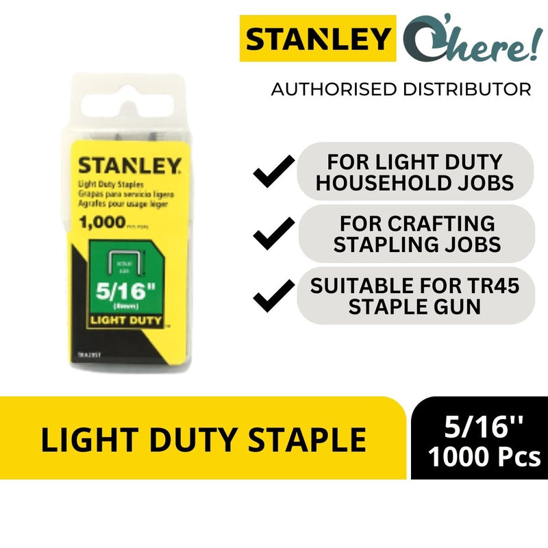 Stanley Light Duty Staples 6MM, 8MM, 10MM