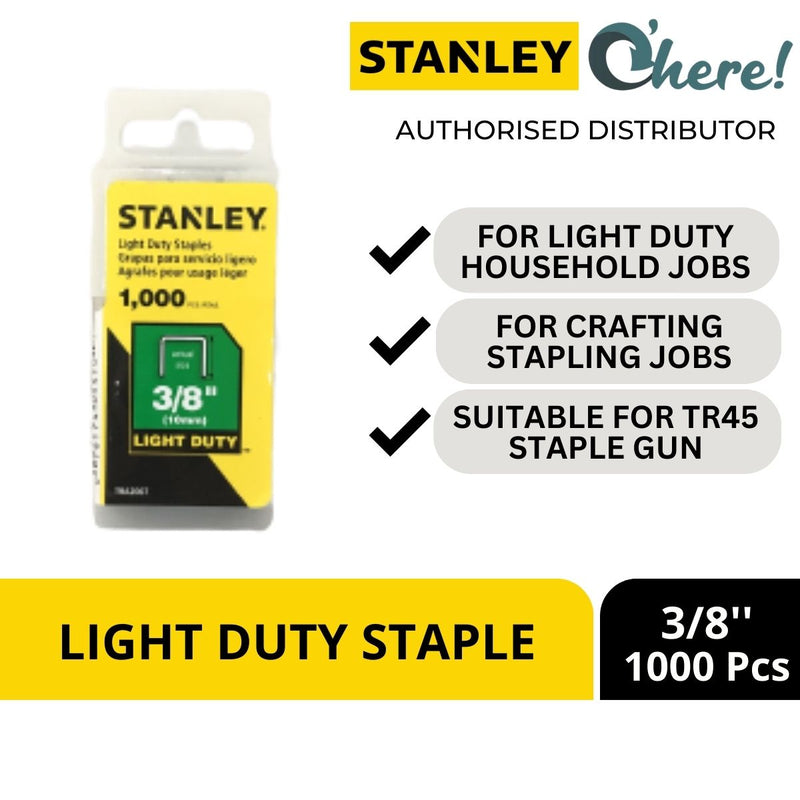 Stanley Light Duty Staples 6MM, 8MM, 10MM