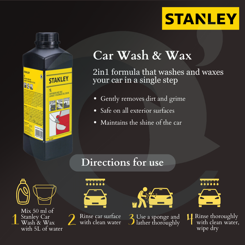 Stanley Car Wash and Wax 1000ml
