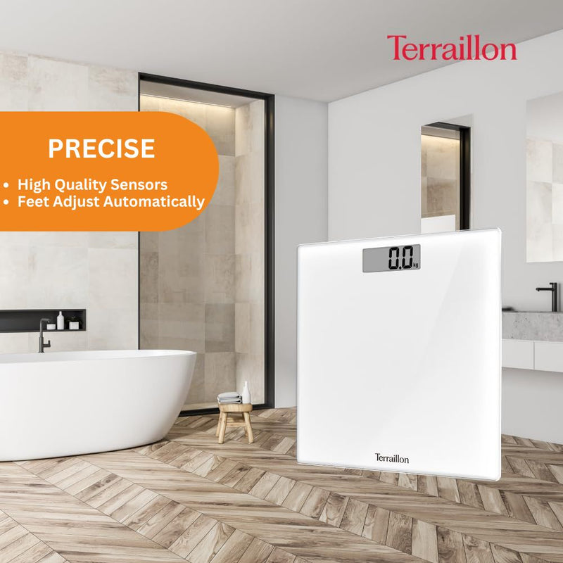 Terraillon Bathroom Weighing Scale White
