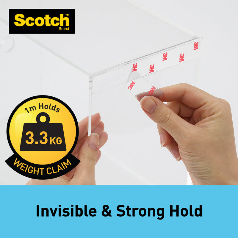 3M Scotch Clear Double Sided Mounting Tape 19 mm x 1.5 m / 19 mm x 4 m