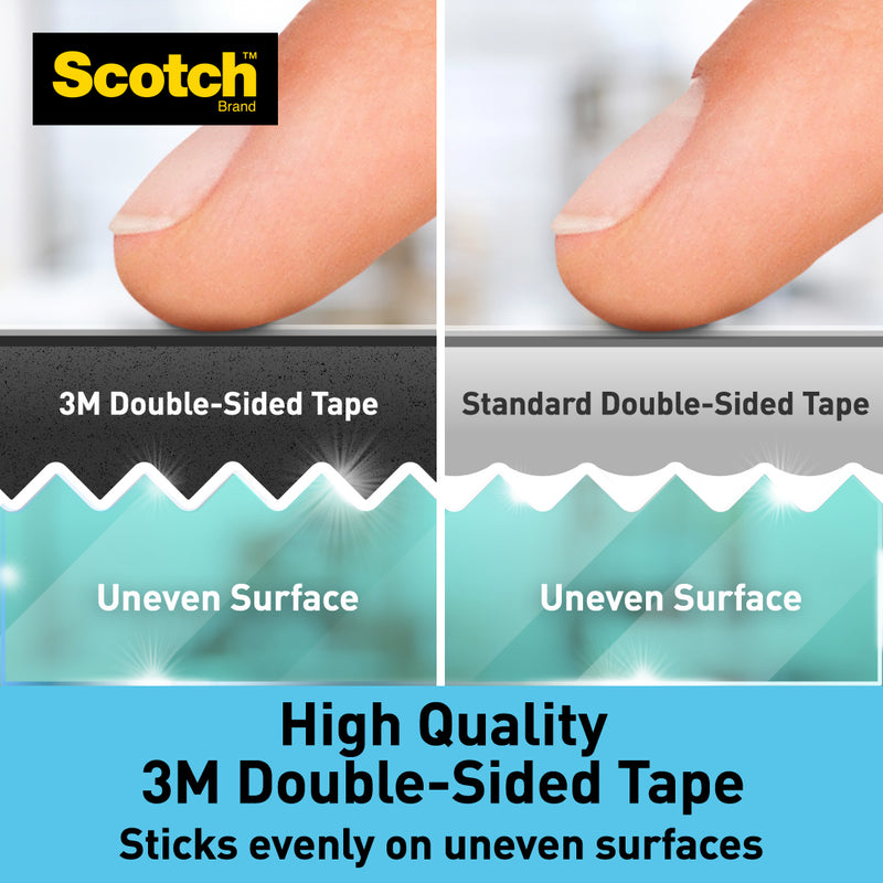 3M Scotch Clear Double-Sided Mounting Squares 25.4 mm x 25.4 mm 16/pk