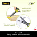 3M Scotch Non-Stick 2 in 1 Unboxing Scissors 7" Scissors/ Boxcutter/ Parcel