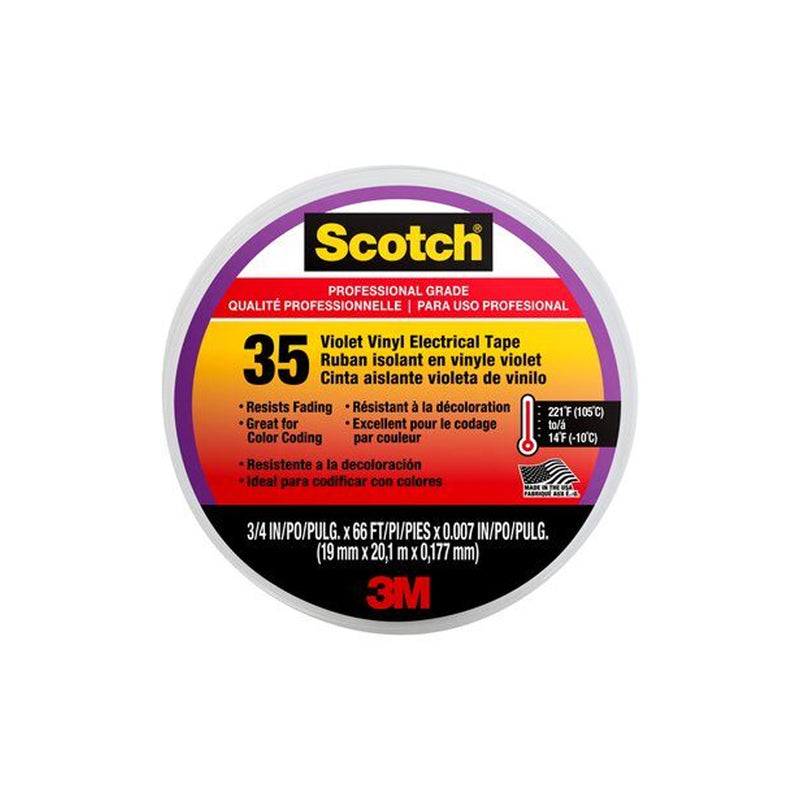 3M Scotch Vinyl Colour Coding Tape 35 3/4'' X 66' Violet