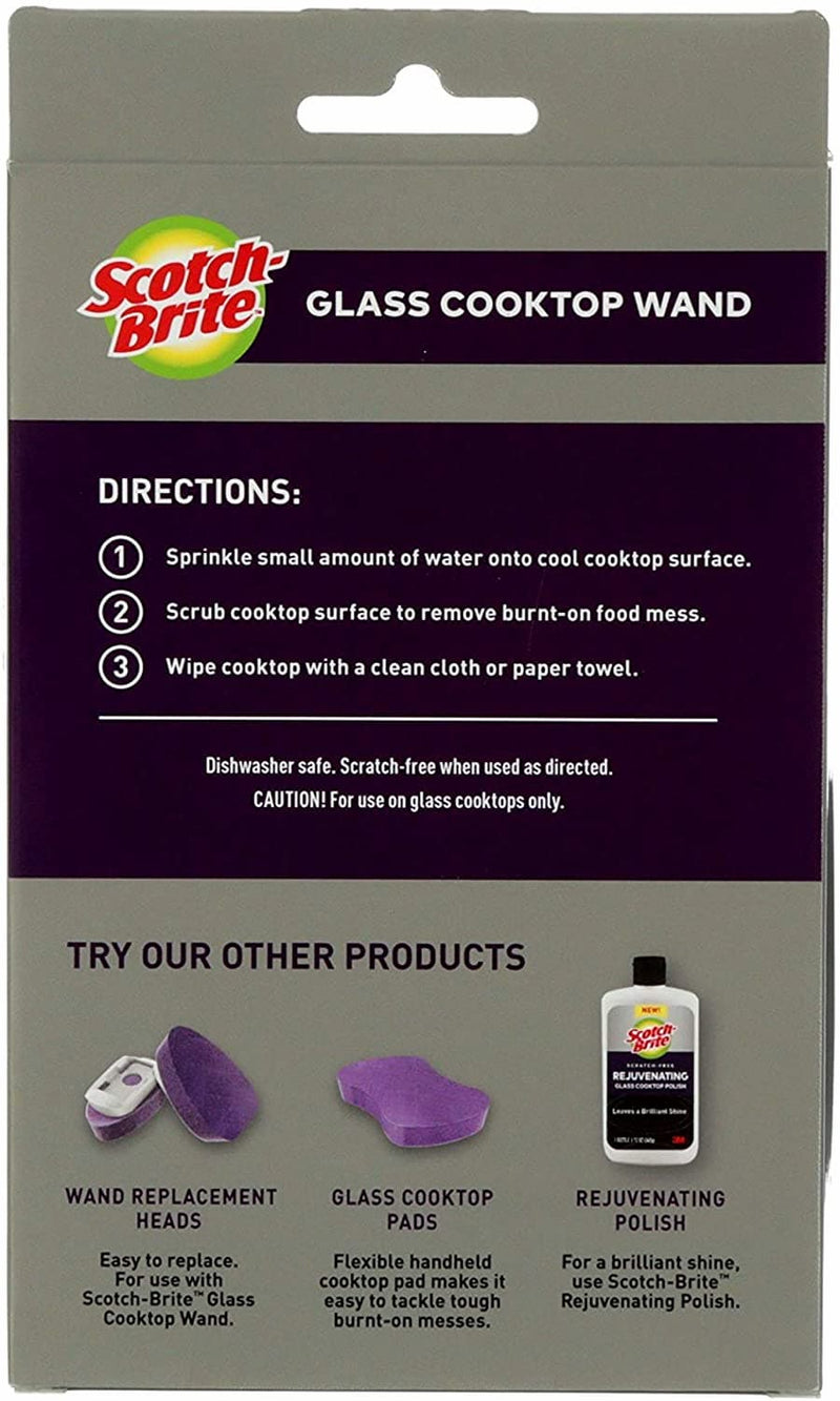 3M Scotchbrite Glass Cooktop Wand (1 Wand, 2 Replacement Heads)