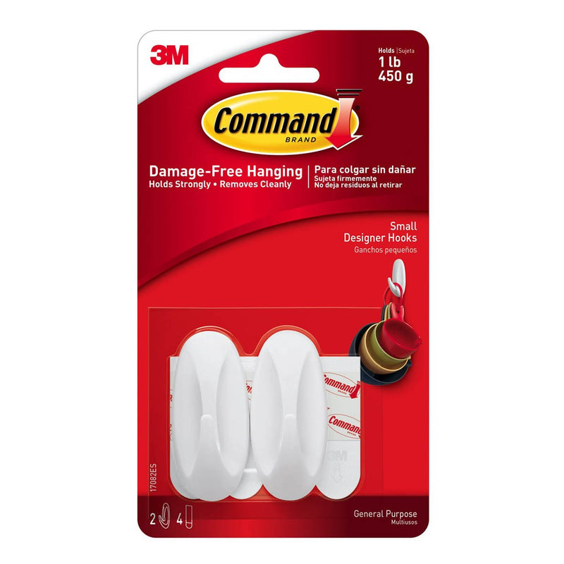 Command Wire Hooks Value Pack, Small Wall Hook, White, 9 Hooks 12 Small  Command Strips