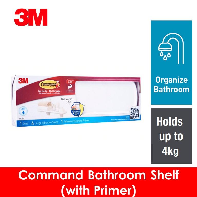 3M Command Bathroom Shelf (With Primer) 4 Kg