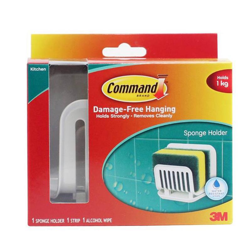 3M Command Sponge Holder 1 Strip/1 Alcohol Wipe/1 Kg