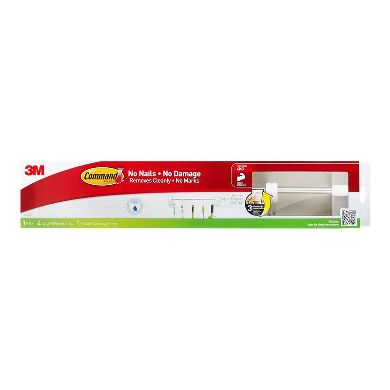3M Command Kitchen Multi-Purpose Hook Bar (With Primer)