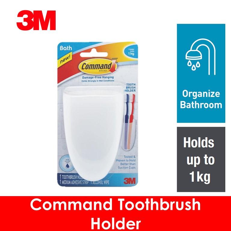3M Command Toothbrush Holder 1 Medium Adhesive Strip/1 Kg