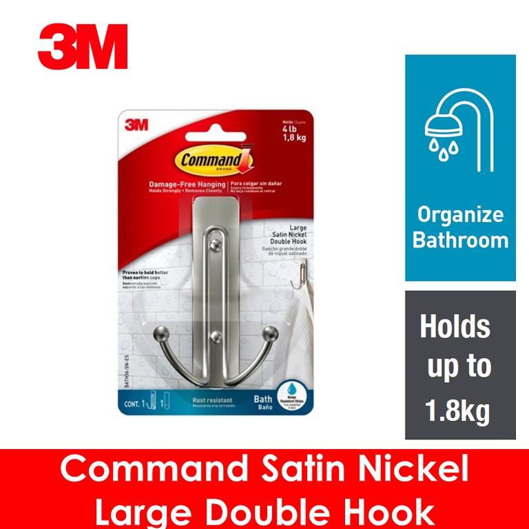 3M Command Satin Nickel Small Hook