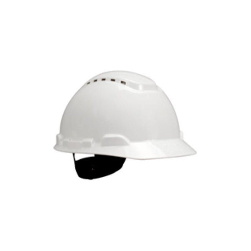 3M White Hard Hat 4 PT Ratchet Suspension Vented PSB Approved