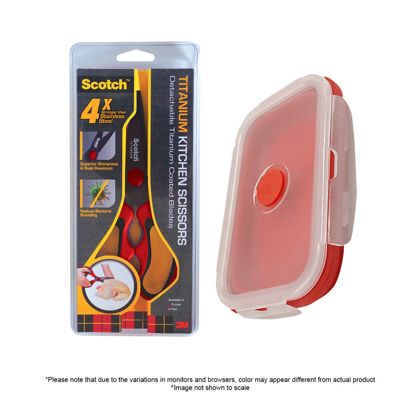 3M Scotch Titanium Detachable Kitchen Red Value Pack