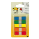 3M Post-it Small Flags Clear 0.47" X 1.7" 5 Col X 20 Sheets