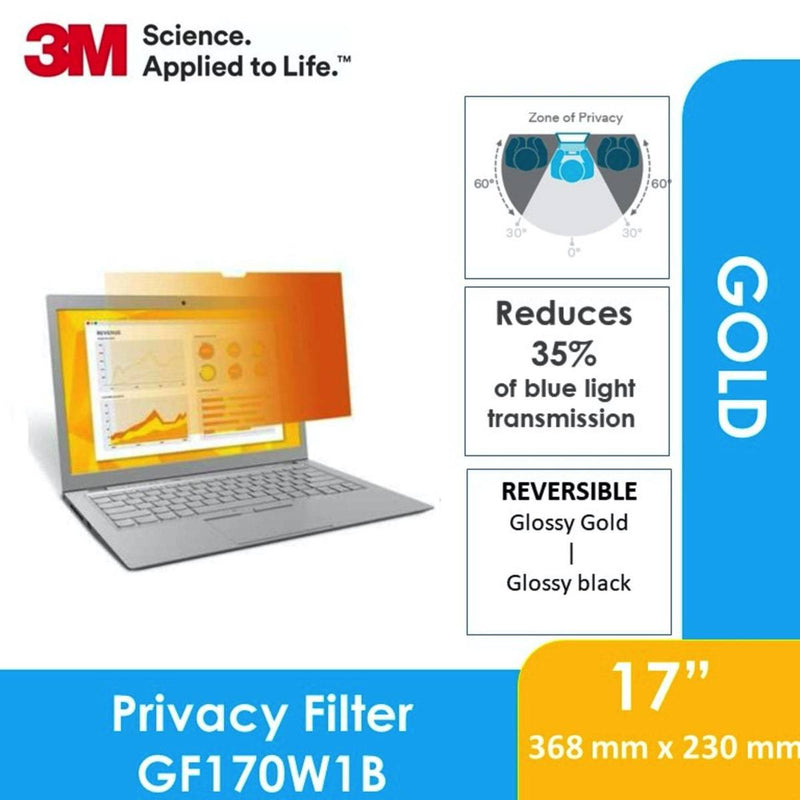 3M GF170W1B Gold Privacy Filter (230.2 mm X 367.6 mm) 8882
