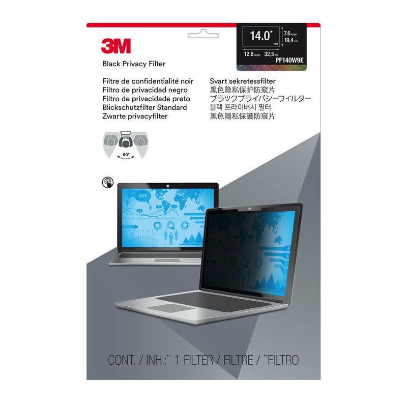 3M PF140W9E Touch Laptop Privacy Filter (16:9) 325 mm X 194 mm 4395
