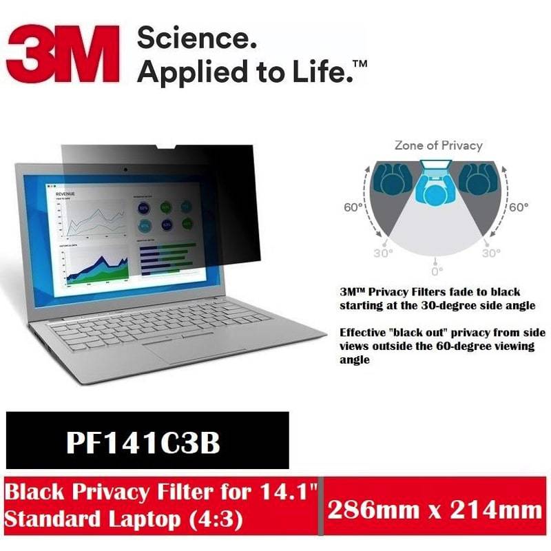 3M PF141C3B Privacy Filter (214.4 mm X 285.8 mm) 2538