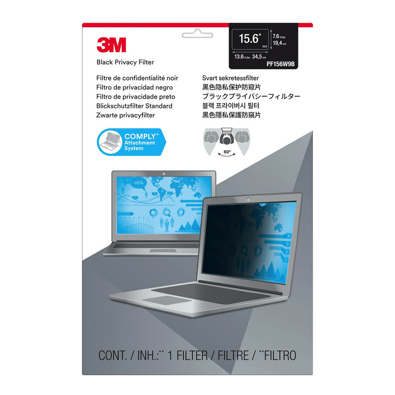 3M Privacy Filter for 15.6" Widescreen Laptop with Comply Attachment System