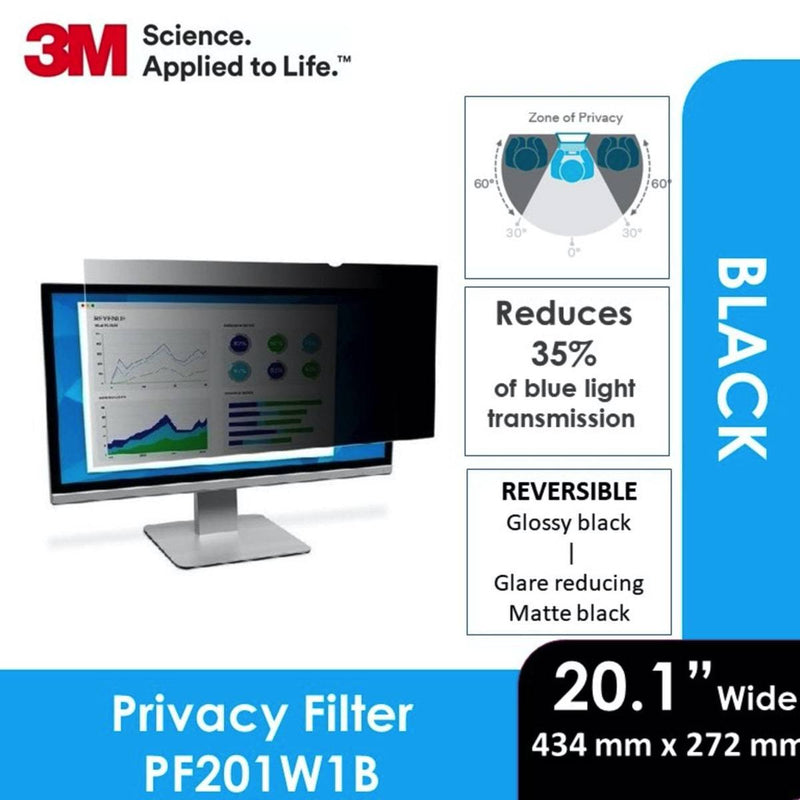 3M PF201W1B Privacy Filter Widescreen (271.9 mm X 434.4 mm) 6154