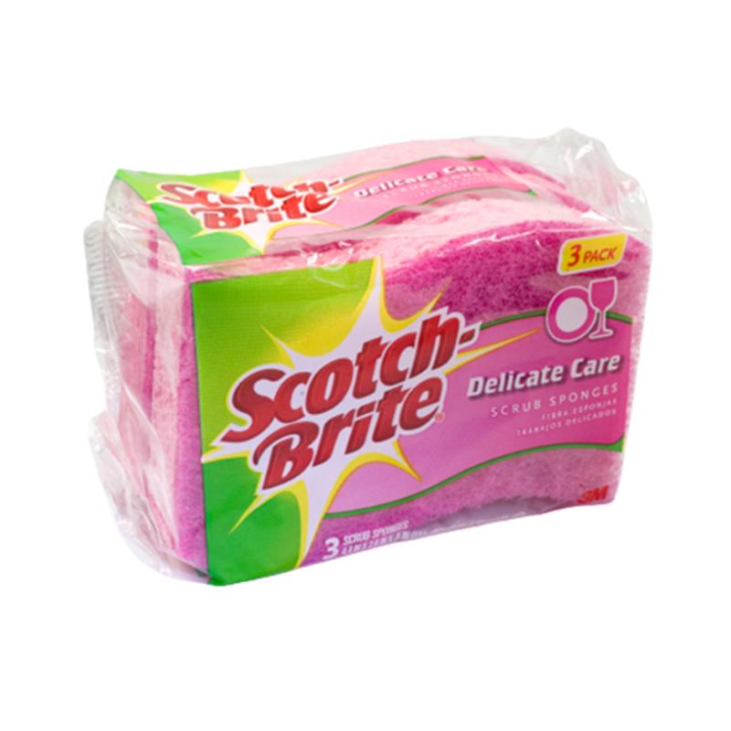 3M Scotchbrite Light Duty Scrub Sponge 3 Pcs