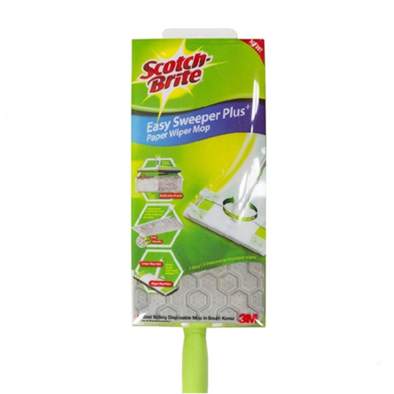 3M Scotchbrite Easy Sweeper Plus Paper Wiper Starter Kit