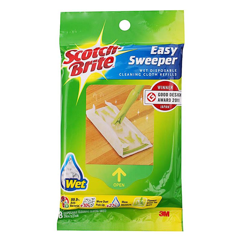 3M Scotchbrite Easy Sweeper Wet Sheets Refill