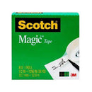 3M Scotch Magic Tape 1/2'' X 36Yd