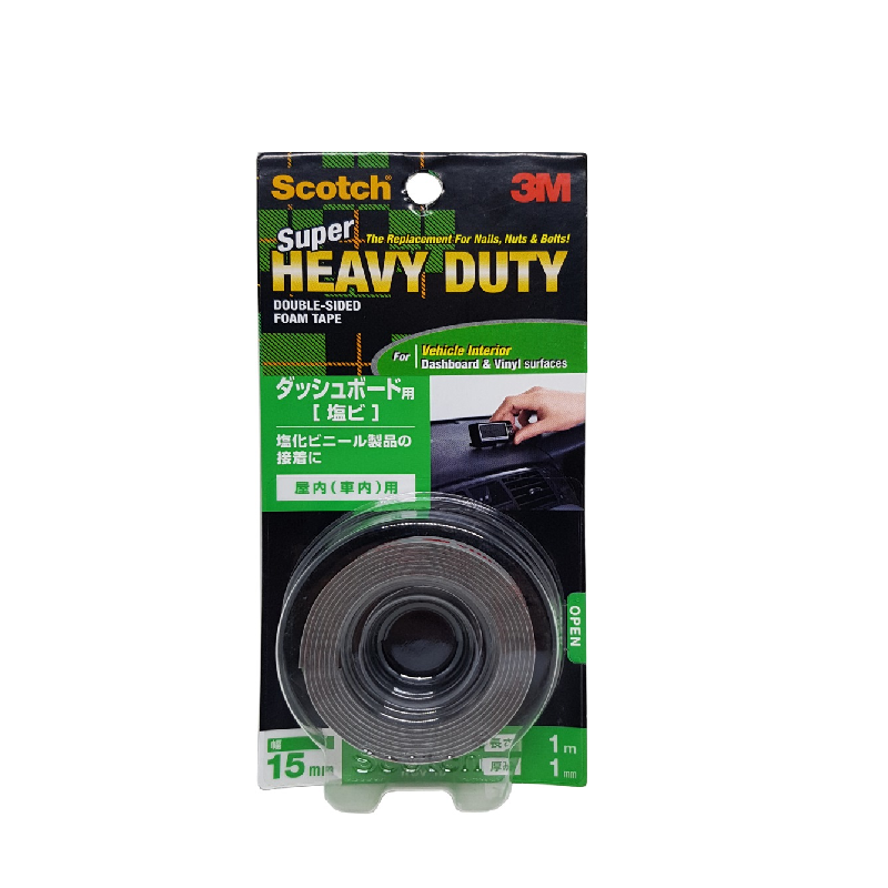 3M Scotch Super Heavy Duty Tape Vehicle Interior, Dashboard & Vinyl Surfaces Grey 15 mm X 1 Meter