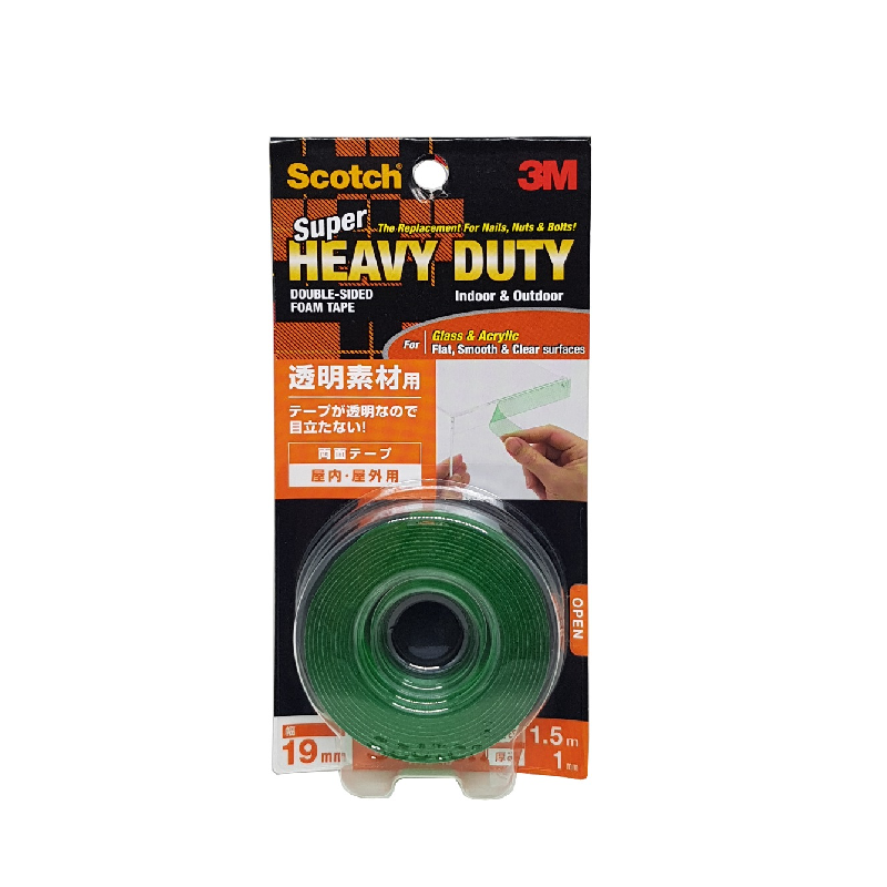 3M Scotch Super Heavy Duty Tape For Glass Acrylic 19mm X 1.5m