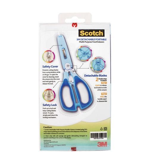 3M Scotch Portable Detachable Scissors Blue
