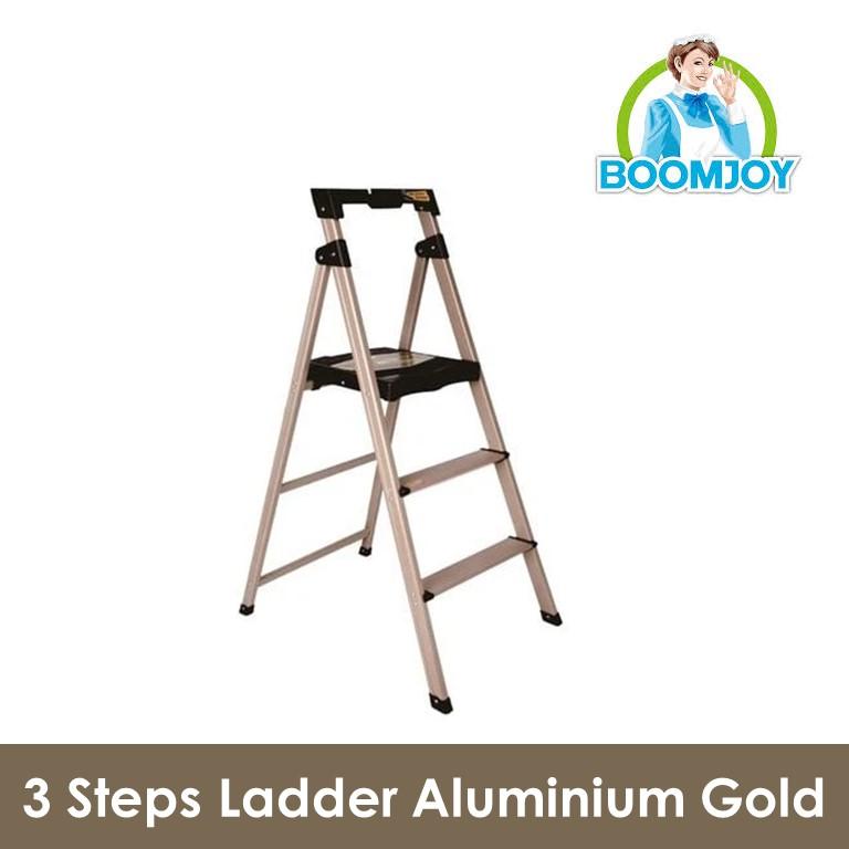 Boomjoy 3-Step Ladder Aluminium Gold