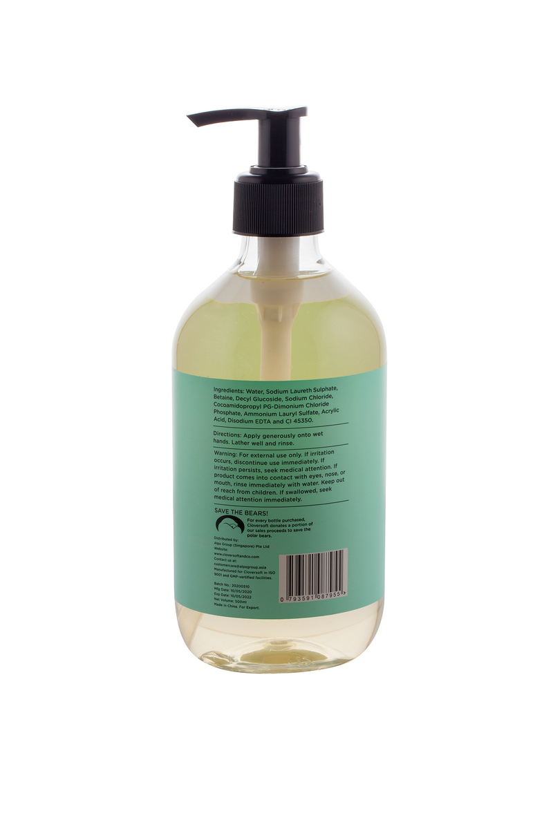 Cloversoft Plant-Based 99.99% Antibacterial Hand Wash 500ml
