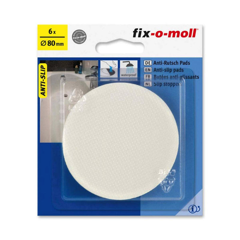 Fix-O-Moll Anti Slip Pad Adhesive Transp 80 mm 6 Pcs