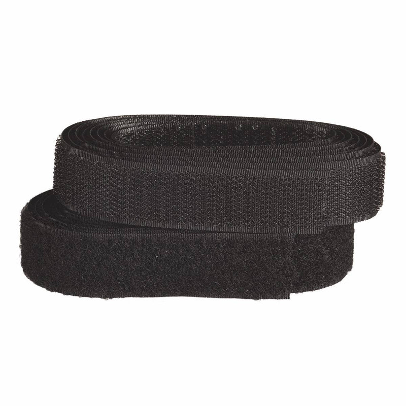 Fix-O-Moll Iron on Touch Fastener Tape Black 150 cm X 20 mm