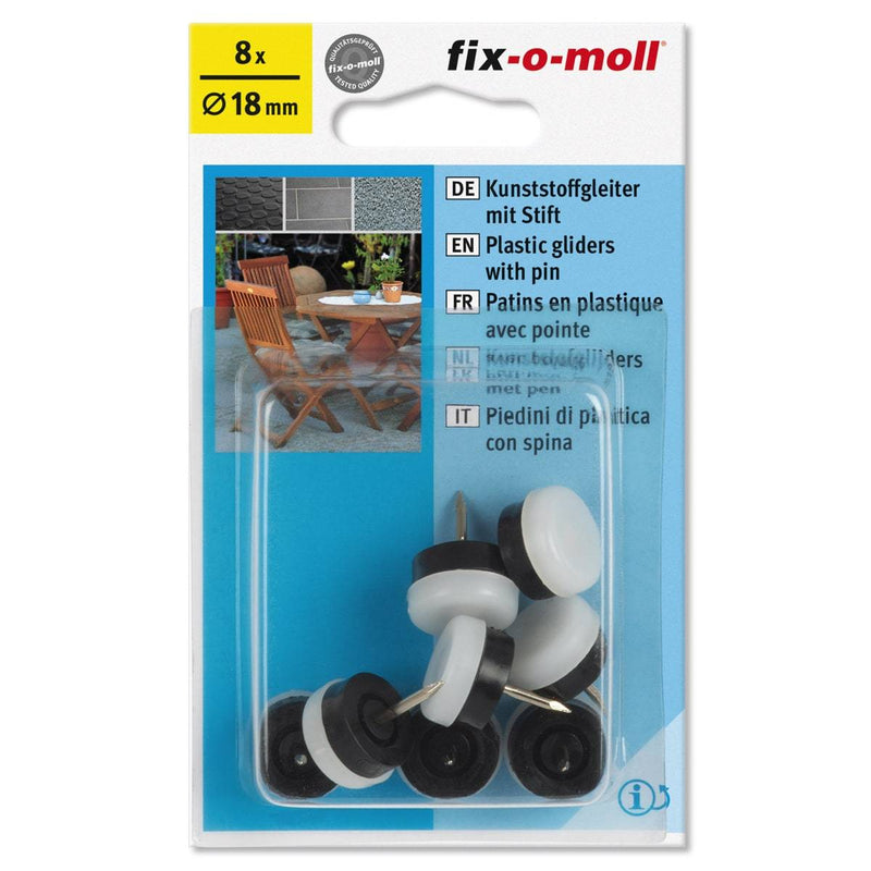 Fix-O-Moll Plastic Slider with Pin Dia 18 mm