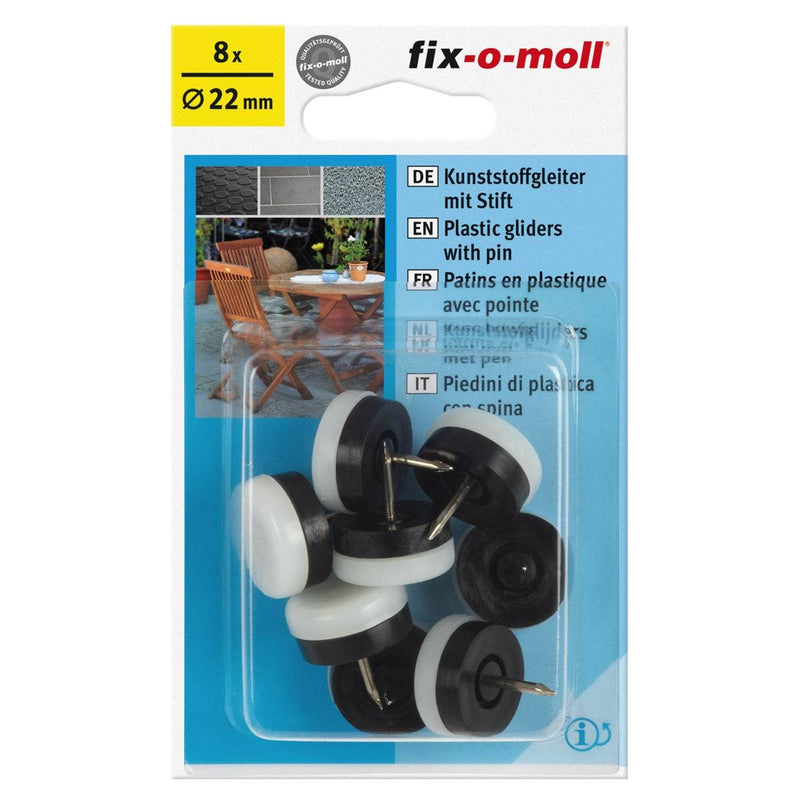 Fix-O-Moll Plastic Slider with Pin Dia 22 mm