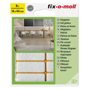 Fix-O-Moll Felt Gliders Self Adhesive Rect White 16 X 44 mm