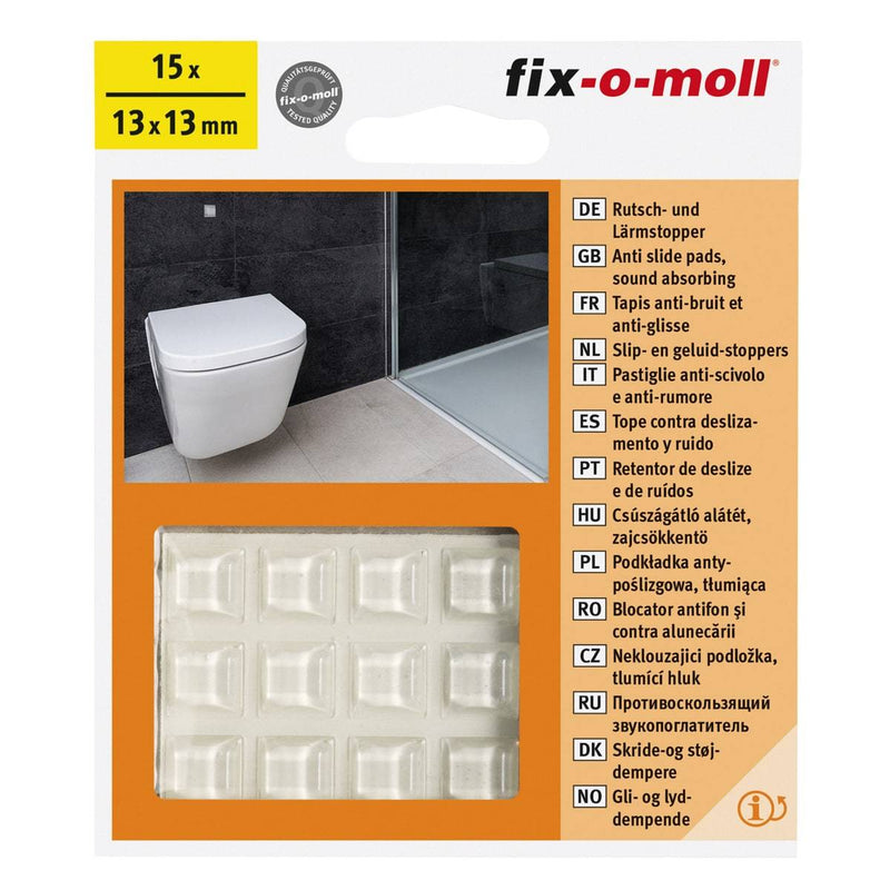 Fix-O-Moll Non Skid Pads Adhesive Transparent 13 X 13 mm