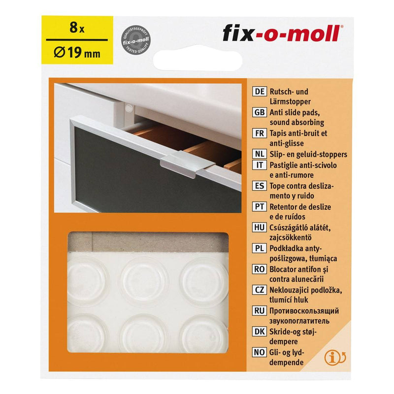 Fix-O-Moll Non Skid Pads Adhesive Transparent 19 mm