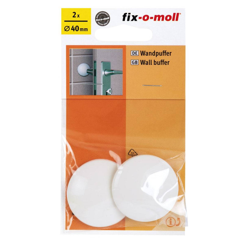 Fix-O-Moll Wall Buffer Self Adhesive White Dia 40 mm
